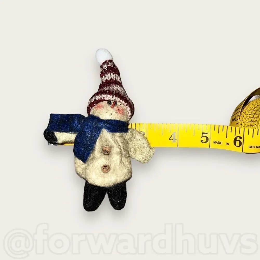 Bundle Sale 3 for $15 | Hand Crafted Cloth Snowman Brooch